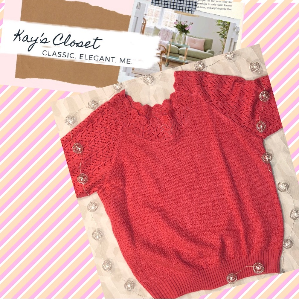 Vicki Wayne | Pink Short-Sleeved Sweater